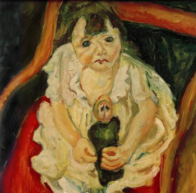 Ch. Soutine, Kleines Mädchen mit Puppe von Chaim Soutine